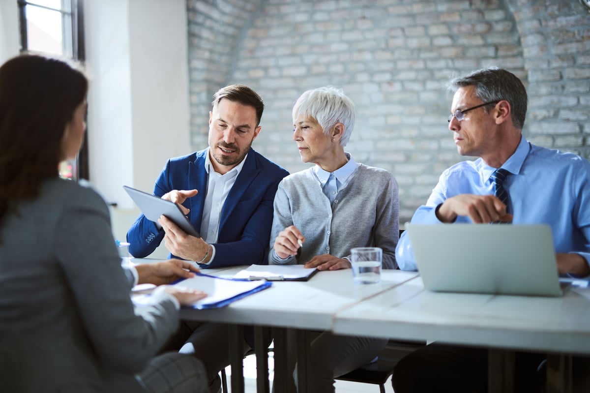 Business people in office meeting